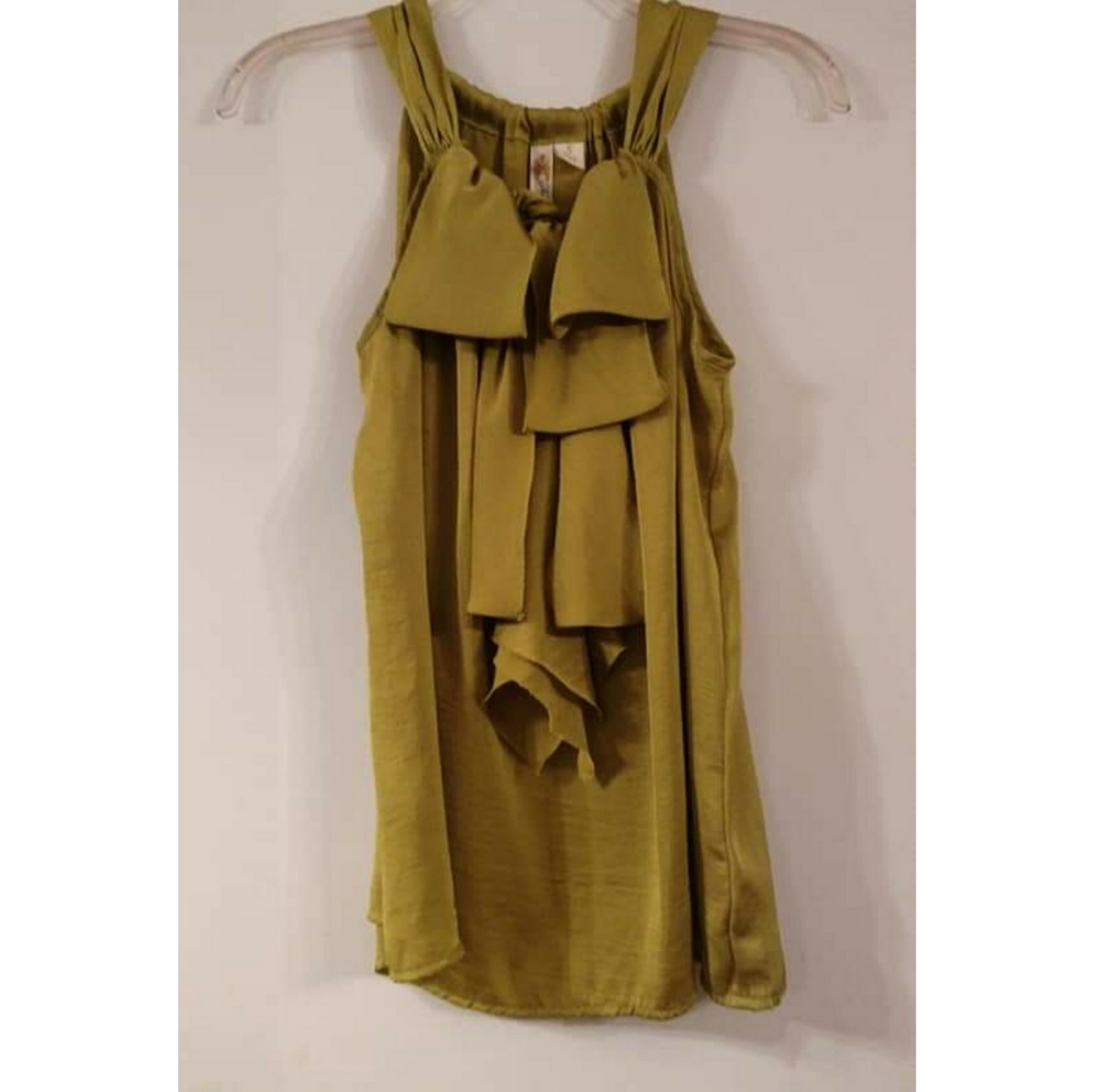 Silky dressy green top